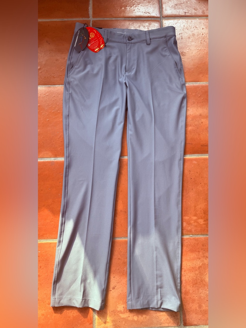 Greg Norman Collection Men's Slate Gray Performance Dress Pants
